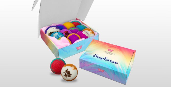 Personalised Bath Bomb Set 5pm