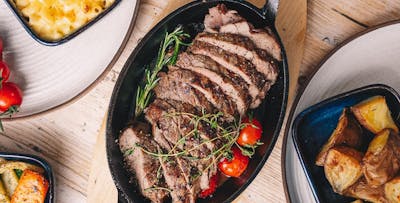 Choice of Steak, Sides & Wine for 2; from £49