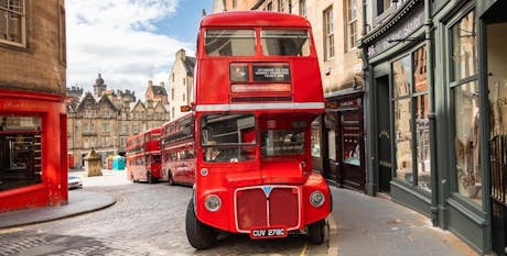 Edinburgh Bus Tour with Afternoon Tea + Optional Fizz, from £59.95