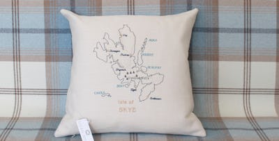 £57 for a Scottish Islands Embroidered Cushion