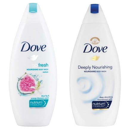 Dove shower creams