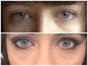 My eye's before and after makeover