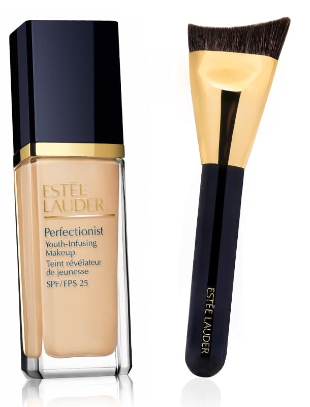 estee lauder perfectionist foundation and new brush