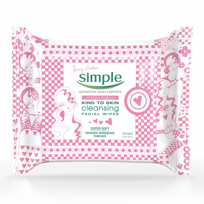Holly Fulton for Simple Cleansing Wipes in Pink