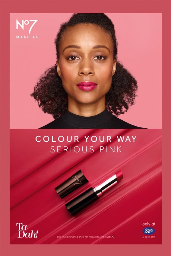 No7 Campaign Serious Pink