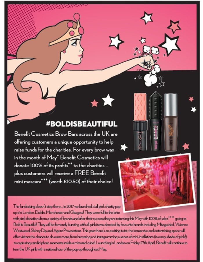 Benefit Cosmetics Donates Proceeds To Charity